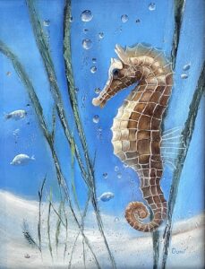 Seahorse Fantasy – Oil on Canvas – 14”x11” - $210
