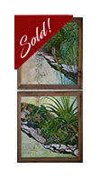 Florida Native Epiphytes, 2 and 3 (2 piece set) - Original 2 Piece Set 18.5" x 18.5" Each Painting, $1,800 for 2 Piece Set OR $2,500 for All Three Pieces